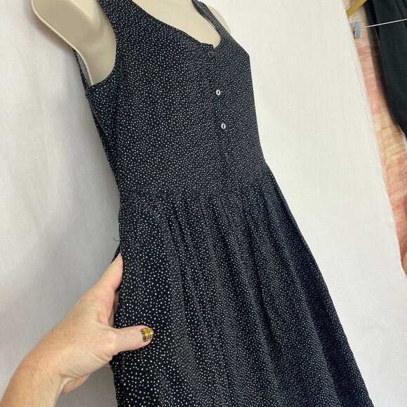 BP Nordstrom Dress Womens Small Black Polka Dot Pockets Short Mini Sleeveless - Picture 3 of 10